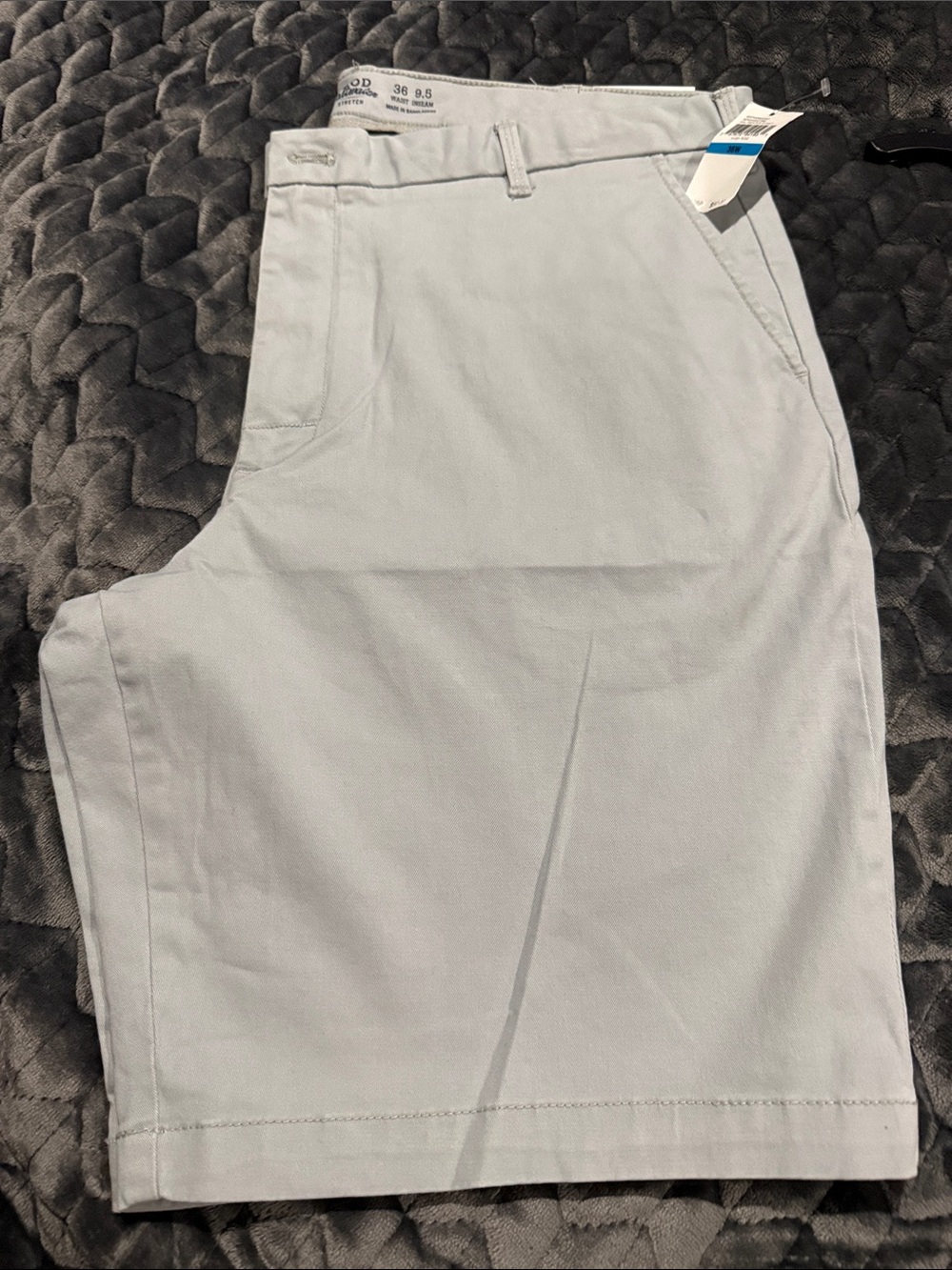 Izod Light Gray Flat-Front Shorts
